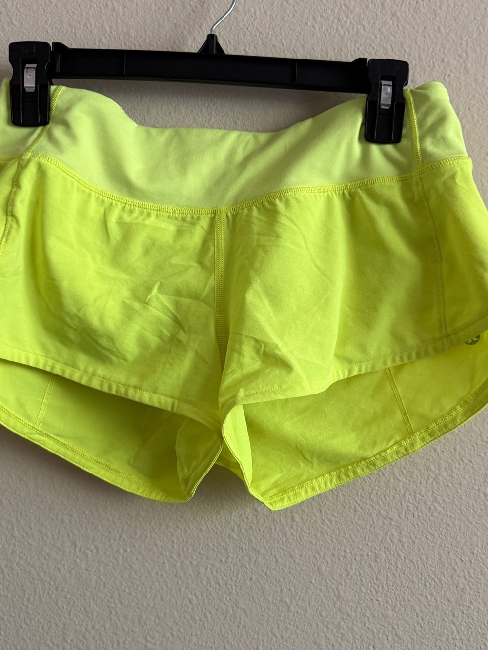 lululemon athletica Bright Neon Yellow Running Shorts